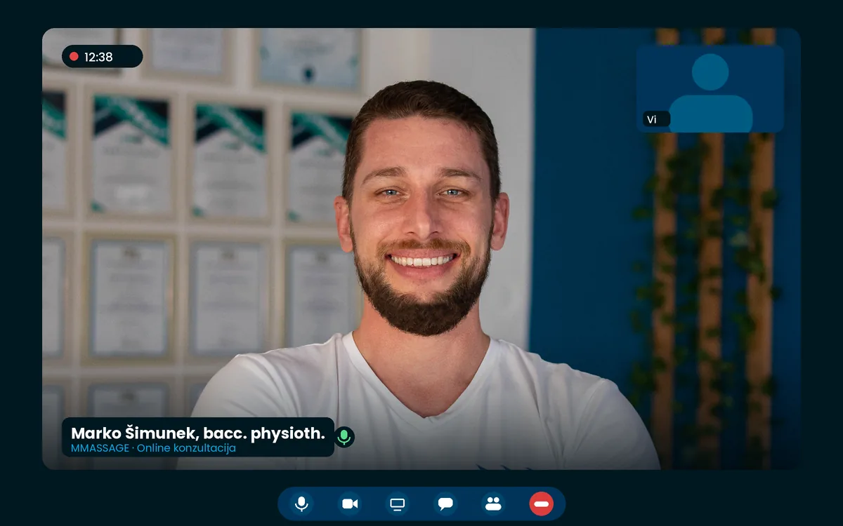 Marko Šimunek na videopozivu tijekom online konzultacije
